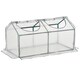 image 6 of Outsunny Greenhouse Plants Foil Tomato Vegetable House W/ 2 Windows White