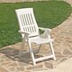 image 4 of Outdoor Foldable Plastic Garden Chair Patio Furniture With Adjustable Back | White | White Two Set