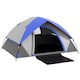 image 1 of Outsunny 2 Man Camping Tent with Sewn-in Groundsheet, 3000mm Waterproof, Blue | Blue | Grey and Dark Blue