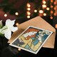 image 4 of Eugene Grasset Art Card Salon des Cent Woman Drawing Flower