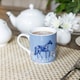 image 3 of KitchenCraft Fine Bone China Woodcut Horse 250ml Can Mug | Blue
