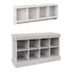 image 1 of Kempton Shoe Bench & Wall Rack | White | White
