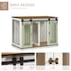 image 5 of PawHut Dog Crate Furniture for Large Dogs, Double Dog Cage for Small Dogs, White