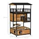 image 7 of PawHut Wooden Outdoor Cat House 3-Tier Kitten Shelter w/ Tilted Roof Yellow