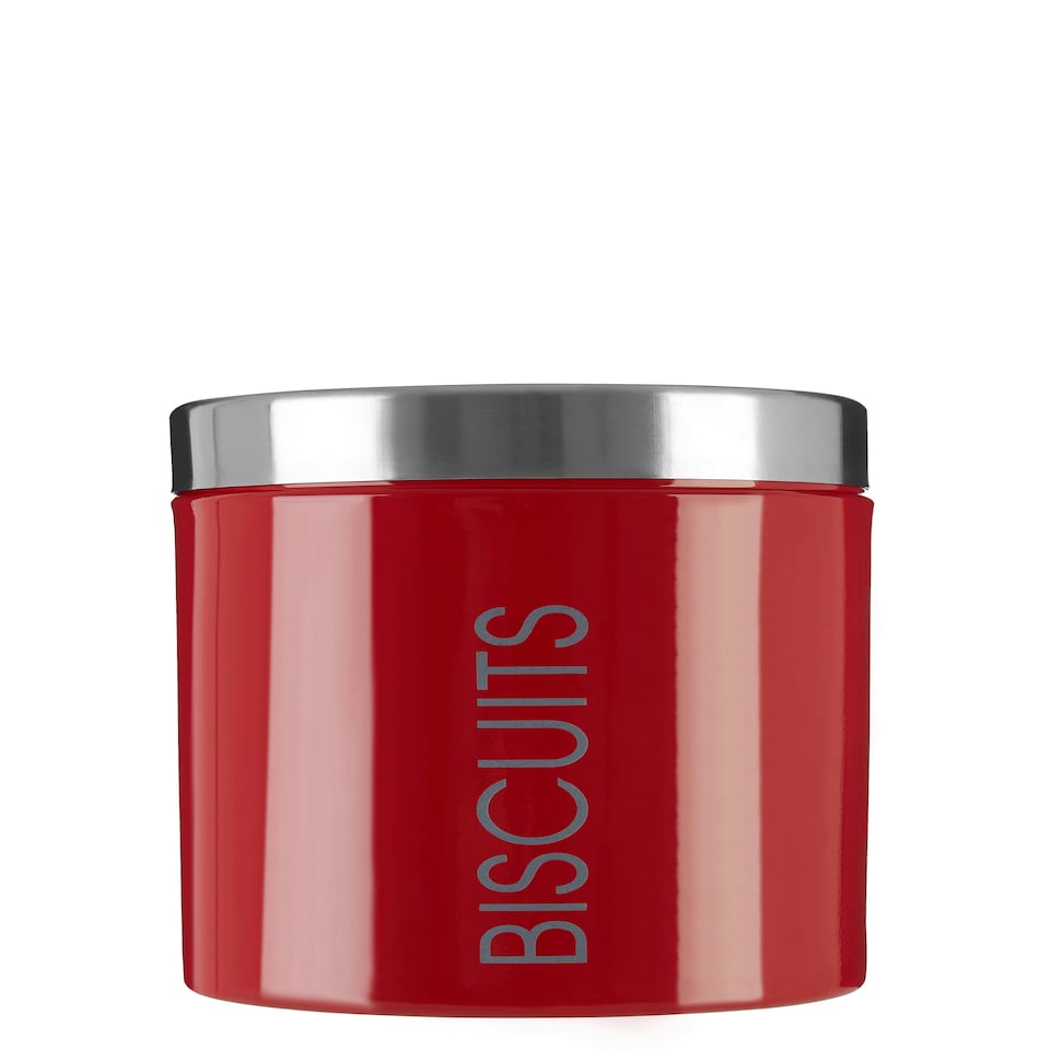 image 1 of Maison by Premier Red Enamel Biscuit Canister
