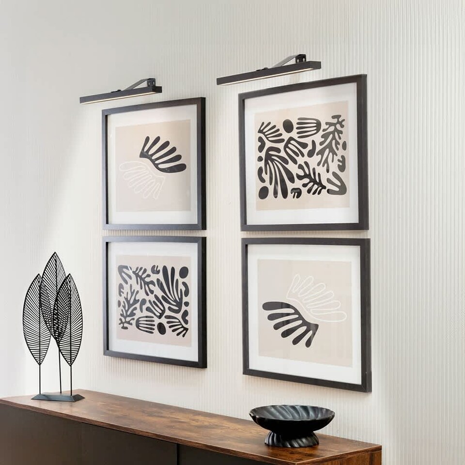 image 1 of ValueLights Ryle Matte Black Wall Light & Integrated Bulb | Black