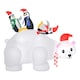 image 1 of HOMCOM 5ft Christmas Inflatable Polar Bear Penguin Lighted Lawn Garden Decor