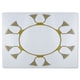image 1 of Ancient Egyptian Lotus Motifs Glass Chopping Board | Multi