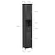image 3 of SoBuy FRG236-DG,Tall Bathroom Storage Cabinet with 2 Shutter Doors | Grey | Grey | 1