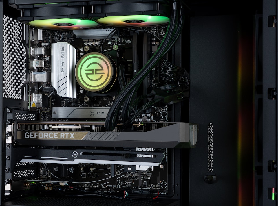 image 1 of PCSpecialist PRO Gaming PC - Ryzen 7 7800X3D Nvidia RTX 5070Ti 32GB RAM 2TB M.2 SSD Windows 11 Home
