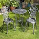 image 3 of Bistro Set Outdoor Patio Garden Furniture Table and 2 Chairs Metal