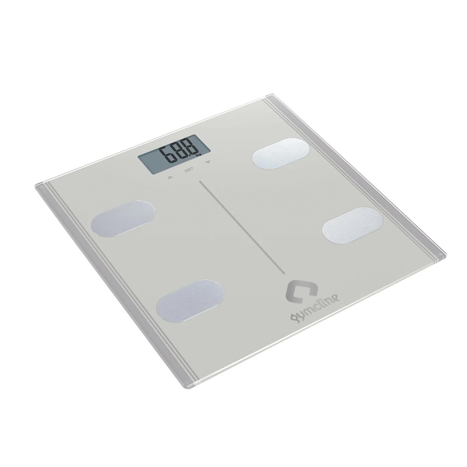 image 1 of Gymcline Body Analysis Scale w/ BMI & Calorie Intake Guide, Silver or Space Grey | Silver