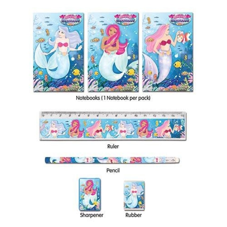 Assorted Mermaid Stationery Favour Set
