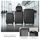 image 3 of Suitcase Set Pucci - 3 suitcases, beauty case, robust, hard-shell ABS plastic | Black | black | 1