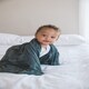 image 3 of Copper Pearl Knitted Swaddle Blanket Hunter