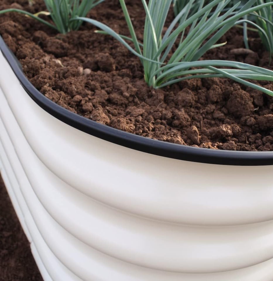 image 1 of Original Veggie Bed Merino White Vegetable Steel Raised Planter x1 | White