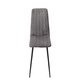 image 2 of Aspen Round Dining Table with 4 Straight Stitch Dining Chairs - Grey Oak/Black - Flat Packed Grey