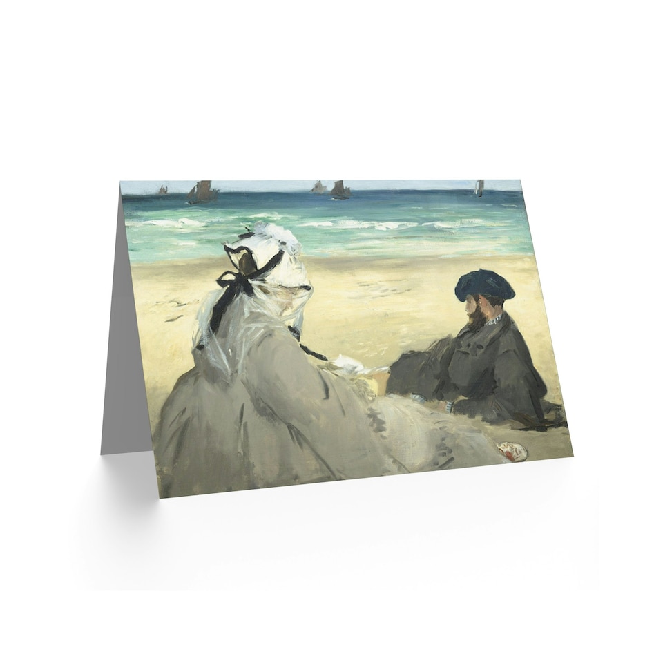 image 1 of Edouard Manet Painting On The Beach Art Card