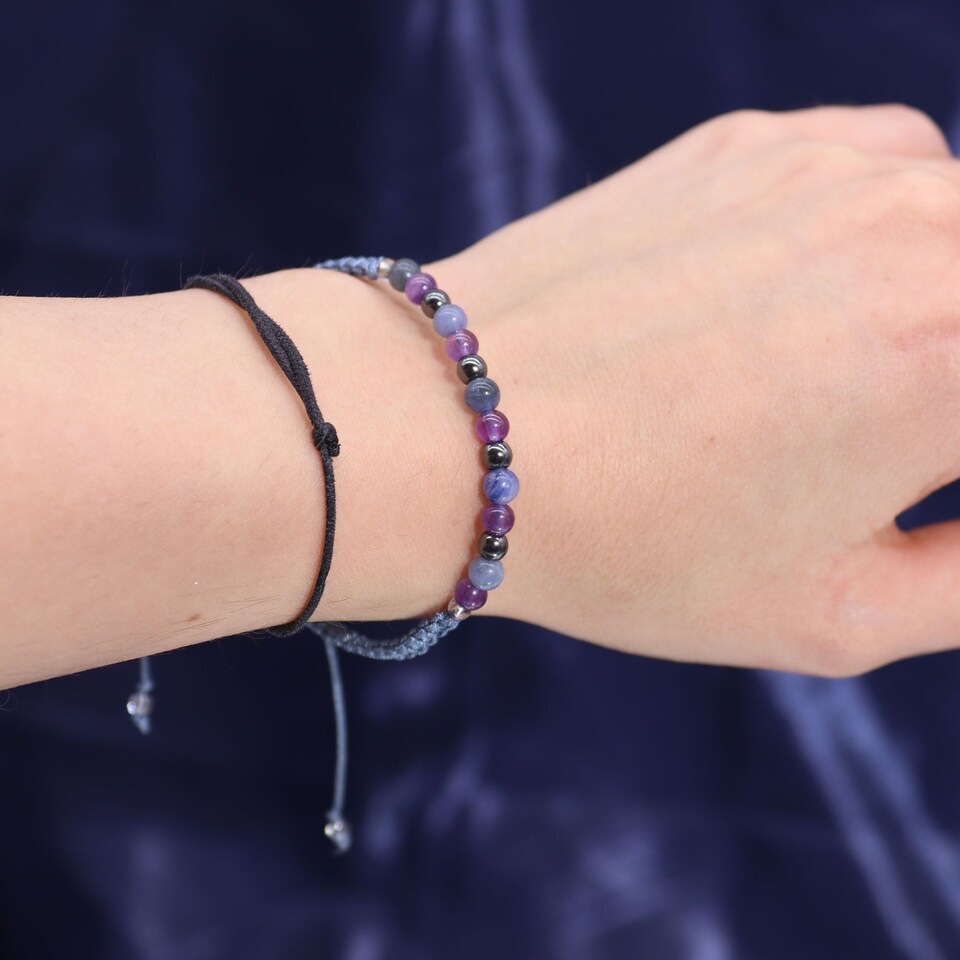 image 1 of Serenityy Zodiac Crystal Candle with Gemstone Bracelet - Sagittarius
