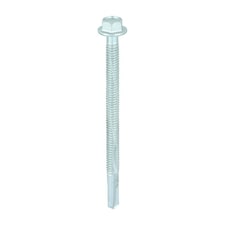 Timco - Metal Construction Heavy Section Screws - Hex - Self-Drilling - Exterior - Silver Organic (Size 5.5 x 80 - 100 Pieces)