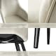 image 5 of Dining Chair Marilyn - with armrests, padded, velvet look, black steel legs - Set of 4 Cream | Cream/Black