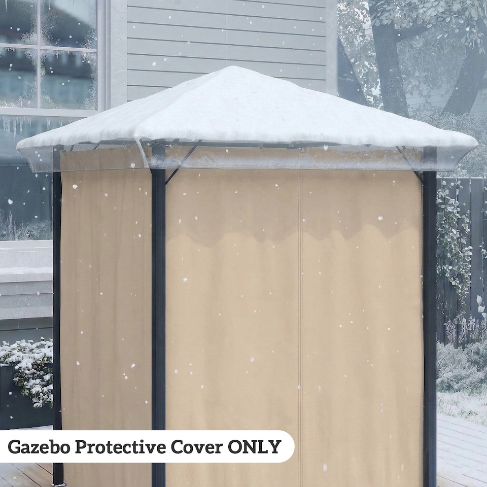 image 1 of Outsunny 2 x 2 (m) Gazebo Protective Cover, Waterproof Cover | Clear | Transparent | 200 x 200 cm