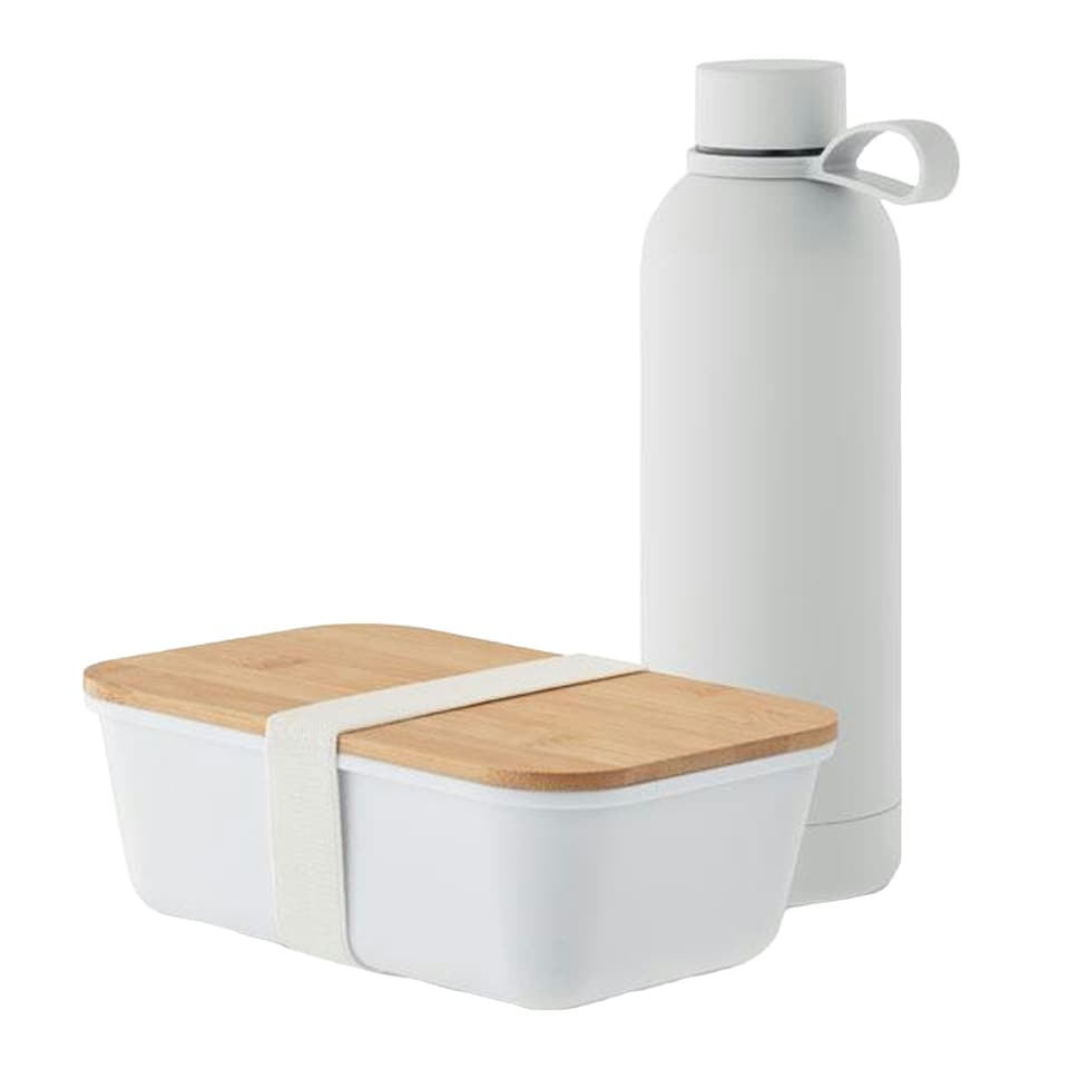 image 1 of MidOcean Emerald Lunch Box & Bottle Set - White - One Size