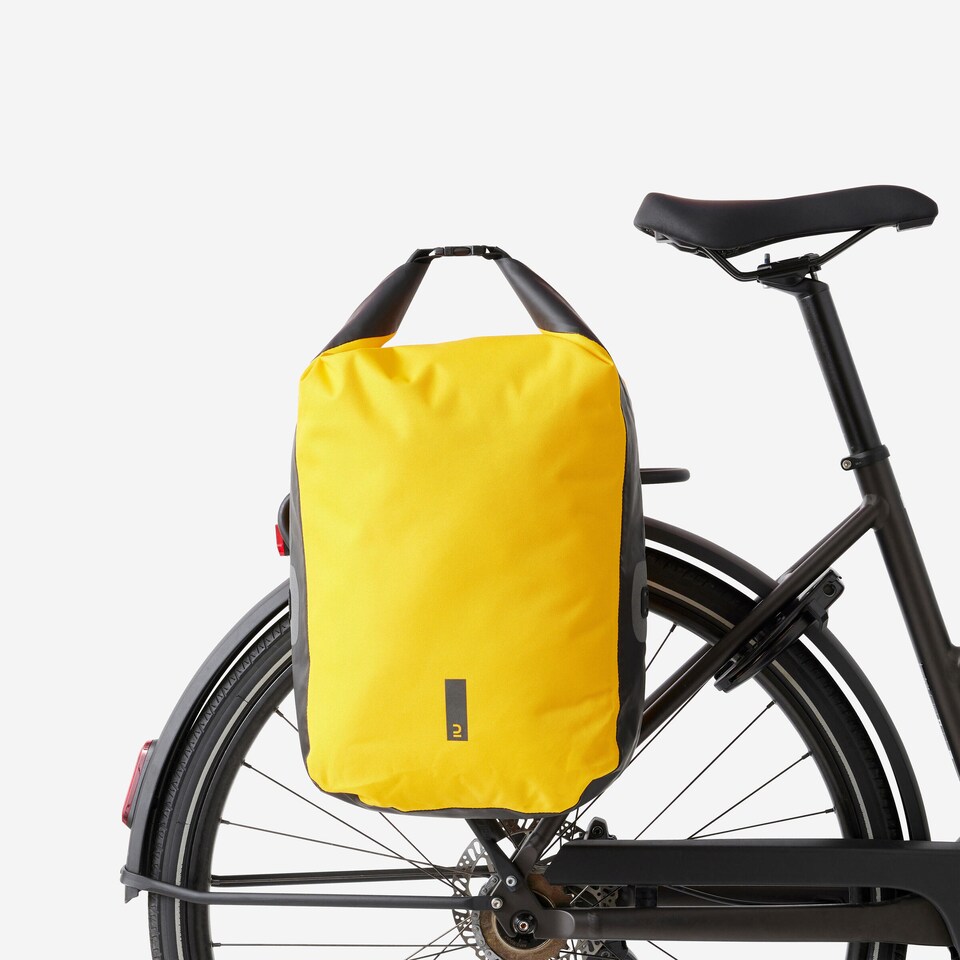 image 1 of Decathlon 20 L Waterproof Bike Bag for Pannier Rack 500