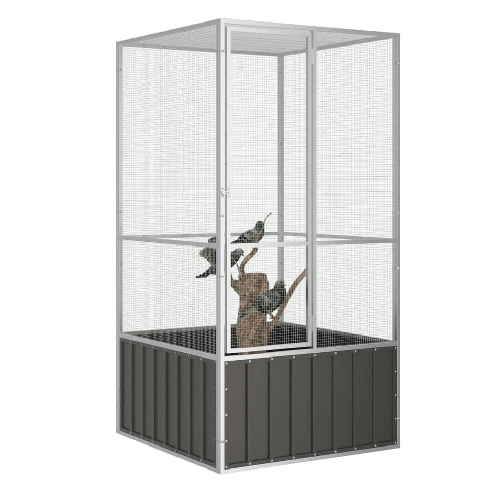 Anthracite Bird Cage 111x107x211.5cm Tesco Groceries