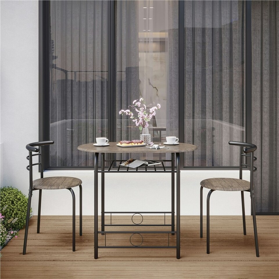 image 1 of Yaheetech Modern Round Dining Table Set
