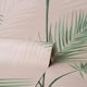 image 4 of Fine Decor South Beach Palm Leaf Wallpaper - Blush Pink - One Size | Pink
