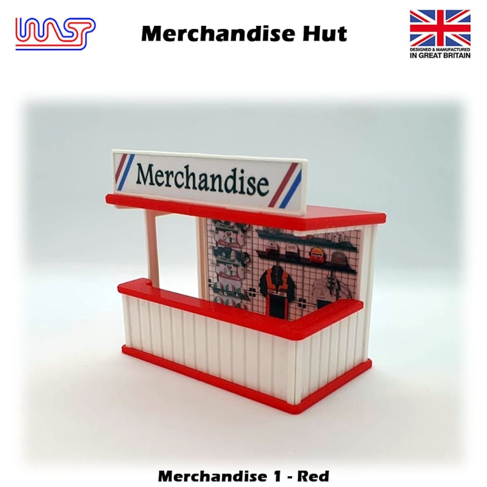 image 1 of Slot Car Track Scenery Merchandise Hut Red 1:32 Scale Wasp