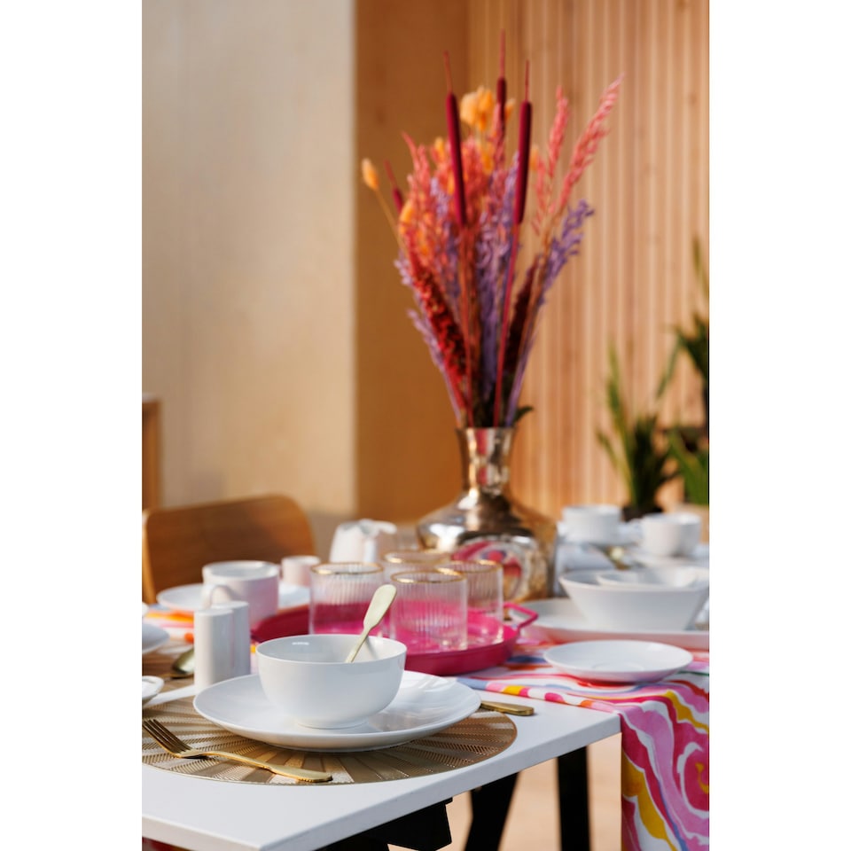 image 1 of Mikasa Dinner Set White Porcelain 12 Piece