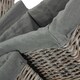 image 4 of Set of 4 Grey Wash Grey Cotton Lined Willow Storage Baskets | Brown | Grey | Not provided | 4