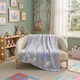 image 2 of Glow in the Dark Outerspace Blanket Soft Galaxy Night Sky Throw for Kids 100x150cm | Multi
