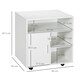 image 7 of HOMCOM Multi-Storage Printer Unit Office Organisation w/ 5 Compartments White