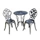 image 1 of Bistro Set Outdoor Patio Garden Furniture Table and 2 Chairs Metal