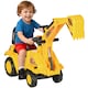 image 1 of HOMCOM Ride On Tractor, 2 in 1 Kids Ride On Digger Pull Cart with Bucket, Under Seat Storage, Horn, High Backrest, Ride On Toy for 1.5-4 Years, Yellow