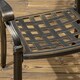image 8 of Outsunny 7-PC Cast Aluminum Patio Dining Set w/ Umbrella Hole & Cushion, Bronze | Bronze | Bronze tone, Khaki | Table: 150x90x72.5cm, Chair: 62x65x91cm