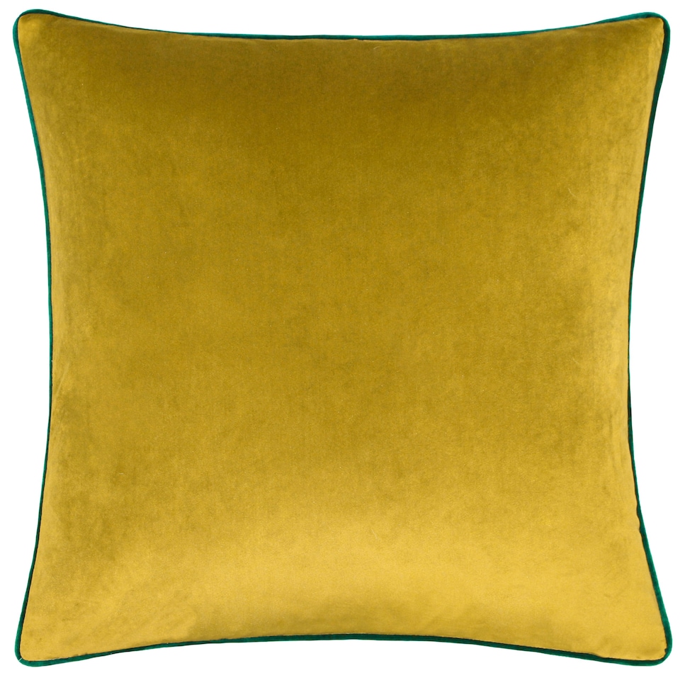 image 1 of Furn Meridian Velvet Polyester Filled Cushion Green | 45 cm x 45 cm