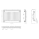 image 3 of 400mm (H) x 400mm (W) - Type 11 Radiator - Single Panel Convector - White Enamel (RAL 9016) - (0.4m x 0.4m) (16" x 16")