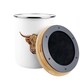 image 4 of Highland Cow Food Waste Caddy - Metal 2L Decorative Kitchen Compost Bin