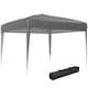 image 1 of Outsunny 3 x 3M Garden Pop Up Gazebo Height Adjustable Marquee Party Tent Wedding Canopy with Carrying Bag, Grey