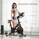 image 8 of HOMCOM 8kg Flywheel Exercise Bike with Adjustable Height, Resistance, Black