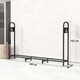 image 3 of Outsunny 6.5 FT Steel Firewood Log Rack with 300 kg Capacity, Heavy Duty Indoor Outdoor Fireplace Wood Storage Shelf, Log Holder/Stand with Extra Support Legs, Decorative Bonfire Pattern, Black