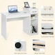 image 8 of COSTWAY Computer Desk with Drawer Compact Study Desk White White