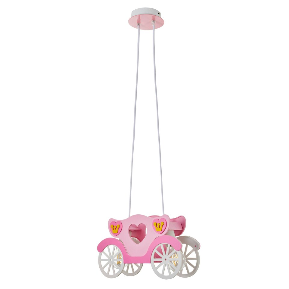 image 1 of BHS Glow Kid's 2 Light Princess Carriage Pendant, Pink