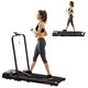 image 1 of HOMCOM Foldable Walking Treadmill w/ LED Display, Orange