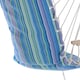 image 6 of Outsunny Garden Hammock w/ Footrest Armrest Patio Swing Seat Hanging Rope Blue 