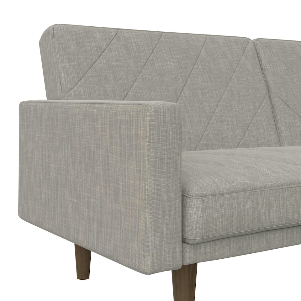 image 1 of Paxson Clic Clac Sofa Bed in Light Grey Fabric Grey | LIGHT GREY